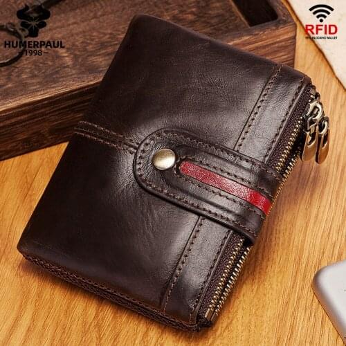 2020 Men Wallets Fashion Short Designer Zipper Card Holder Man Leather Purse Luxury Brand Coin Pocket High Quality Male Pocket