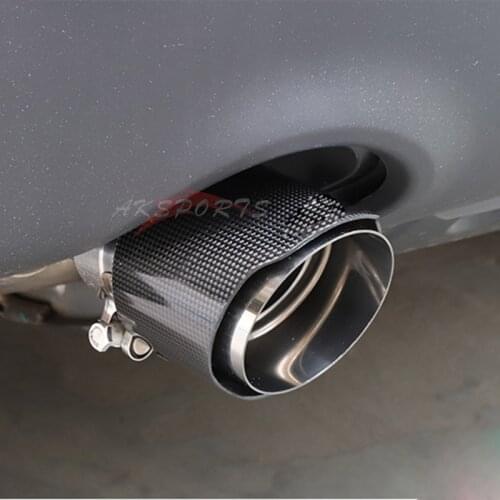 1PC 120mm Stainless Steel Logo Muffler End Pipe Exhaust Pipe Muffler Tip For BMW X5 CX-5 MINI