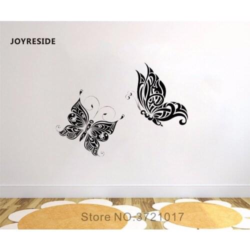 JOYRESIDE Butterflies Wall Animals Decal Vinyl Sticker Decor Design Childrens Home Bedroom Living Room Interior Dorm Mural A276
