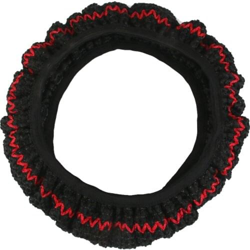 Non-slip Ice Silk Steering Wheel Cover Skin Protector Car Accessory Black
