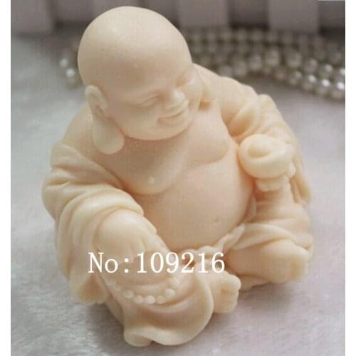 Wholesale!!!1pcs Smiling Buddha (Zx636) Silicone Handmade Soap Mold Crafts DIY Silicone Mould