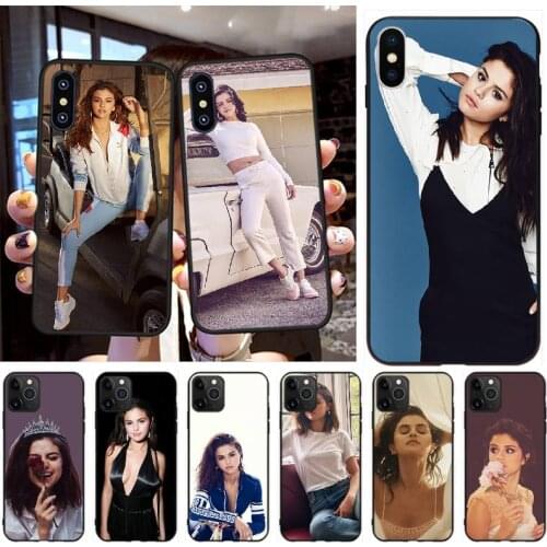PENGHUWAN Selena Gomez Newly Arrived Black Cell Phone Case for iPhone 11 pro XS MAX 8 7 6 6S Plus X 5S SE XR case