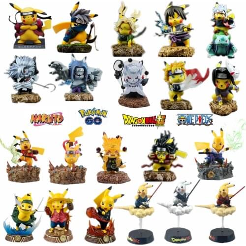 Pokemon Anime Figure Pikachu Cosplay Figurine Manga Figma Son Goku DBZ Luffy Zoro Uzumaki Uchiha Sasuke Kakashi Collection Toys