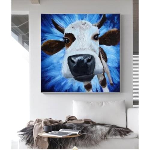 RELIABLI ART Animal Pictures Cow Posters Hot Sale Canvas Paintings For Home Wall Prints For Living Room Decoration No Frame