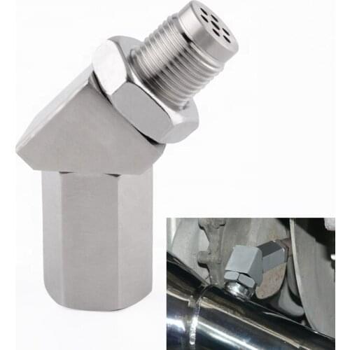 Universal Stainless Steel 135 Degree O2 Oxygen Sensor Adapter Extender for Catalyst parts