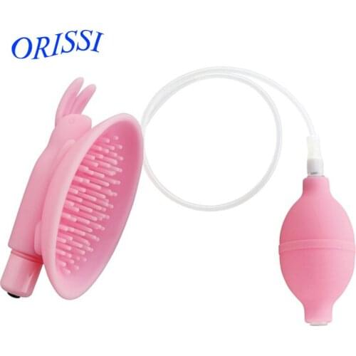 ORISSI 7 Speed vibrating Clitoral Pump Rabbit Vibrator Vagina Pussy Pump Clitoris Sucker Sex Toys for Women