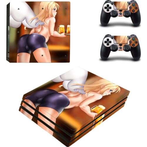 Anime Cute Girl PS4 Pro Skin Sticker Decal for Sony PlayStation 4 Console and Controller PS4 Pro Skin Sticker Vinyl