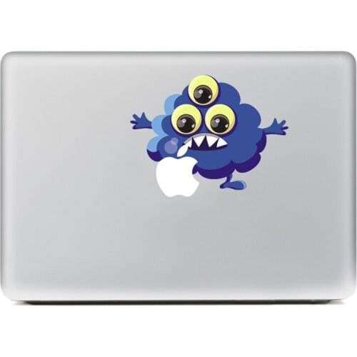 Three eyes cloud DIY Personality Vinyl Decal Laptop Sticker for macbook Pro Air 13 inch Cartoon laptop Skin shell for mac book