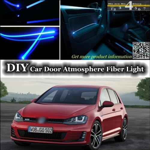 Interior Ambient Light Tuning Atmosphere Fiber Optic Band Light For Volkswagen VW Golf 3 4 5 6 7 Rabbit Caribe Cabrio Door
