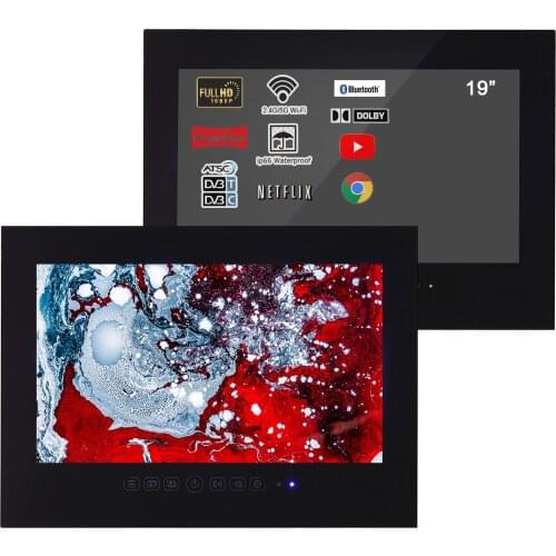 Souria 19 inch Android 10.0 Smart Waterproof LED TV for Bathroom LCD Monitor WIFI HD Home Television WIth Internet