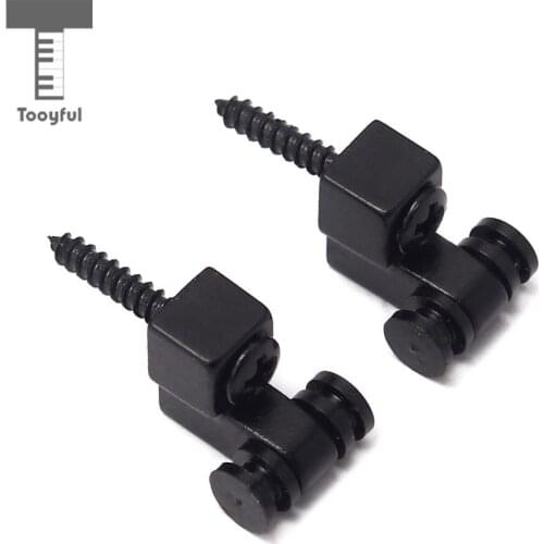 Tooyful 2 Pieces Iron Roller String Trees Retainer String Guide for Electric Guitar Replacement Accessory Black