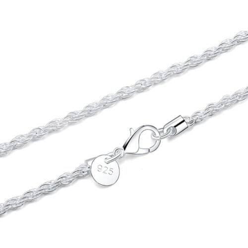 925 Sterling Silver Necklace Artificial Gemstone Emerald Pendant Silver Necklace For Woman Jewelry Gift