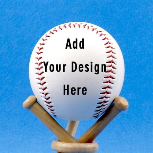 1pc Customized 9inch White Safety Kid Baseball Base Ball Practice Trainning Softball Balls Sport Team Game No Hand Sewing