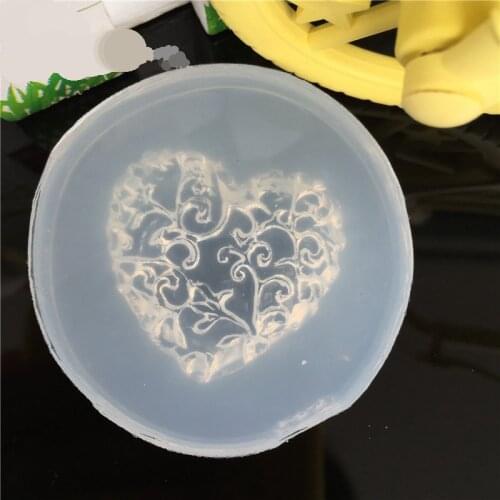 1pcs UV Love Flowers Liquid Silicone Mold DIY Resin Jewelry Pendant Necklace Mold Phone Case Patch Accessories Mold
