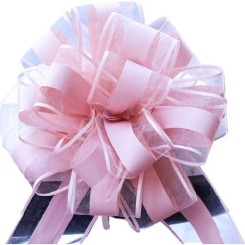 10pcs Extra Large Yarn Pull Bow Ribbons Gift Bows for Christmas Gift Packing Wedding Car Decoration Door Handle Decor Party
