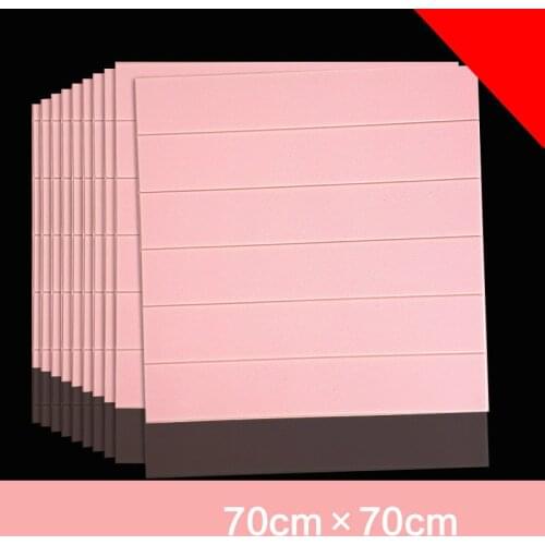 10pcs Self Adhesive Wallpaper Wood Grain 3D Wall Sticker Soft Package Kindergarten Room Decoration Waterproof Foam Wall Sticker