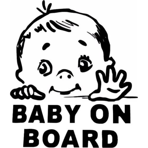 13.1*15.2CM Lovely Child BABY ON BOARD Safety Sign Car Stickers And Decal Vinyl Car Styling Suitcase sticker