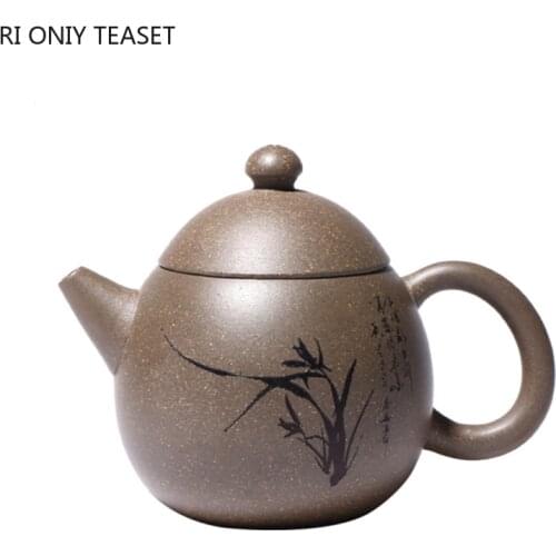 140ml Classic Yixing Purple Clay Teapots Raw Ore Section Mud Dragon Egg Tea Pot Home Zisha Filter Kettle Tea Table Accessories