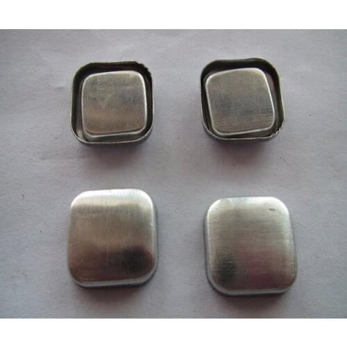 15mm combined button aluminum square size flat bottom diy fashion fabric coverd button 1000set