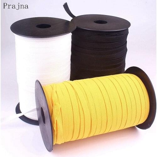 3/6/MM5Yards White black Yellow Flat Elastic Bands Elastic rubber band wedding Garment elastic tape for DIY sewing Stretch Rope