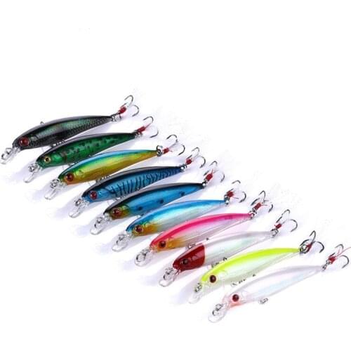 90mm 8g fishing lures minnow crank wobbler quality fishing tackle hooks for fishing Pike Wobblers Swimbait Fish Lure
