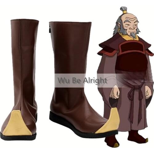 Avatar: The Last Airbender Iroh Anime Cosplay Shoes Boots Custom Made Halloween Carnival Party Costumes Accessory For Men Women