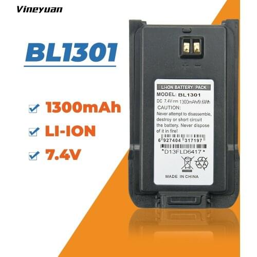 1300mAh Replacement Battery for HYT BL1301 BL1719
