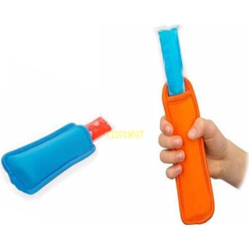 DHL 200pcs Popsicle Holders Pop Ice Sleeves Freezer Pop Holders 8x16cm for Kids Summer Kitchen Cookies 10 color Have Stoc