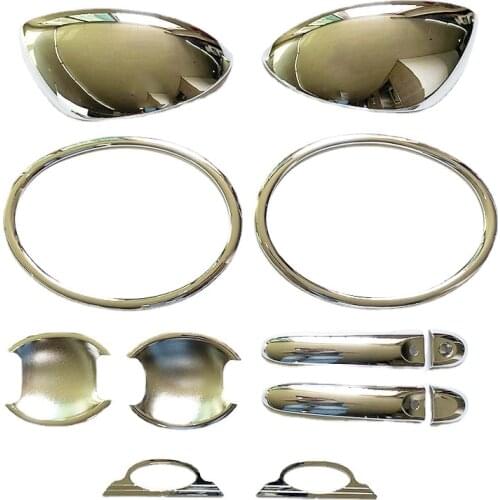 For Nissan Juke 2011 2012 2014 Chrome Side Lamp Door Handle Mirror Cover Bowl Rear Bumper Trim Car Styling Tuning Accessories