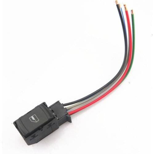 FHAWKEYEQ 1 Set Passenger Side Window Glass Switch Button + Cable Plug For VW Bora Golf MK4 Jetta MK4 Passat B5 3B 3B0 959 855 B