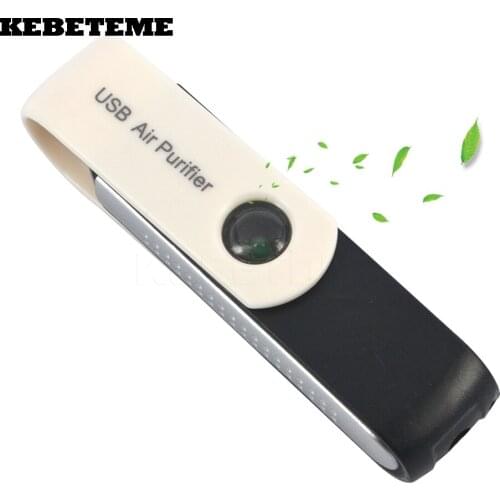 KEBETEME Mini Air Cleaner USB Office Home Car Fresh ionic Air Purifier Ionizer for PC CAR