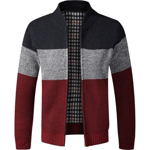 Classic Men Autumn Sweater Coat Thick Casual Sweater Cardigan Men Brand Slim Fit Knitwear Outerwear Warm Knitted Sweater Jacket