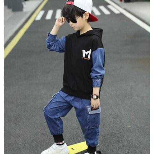 Hooded Spring Summer Girls Clothing Suits Coat +Pants 2pcs/Set Kids Teenager Outwear Sport Cotton Formal High Quality