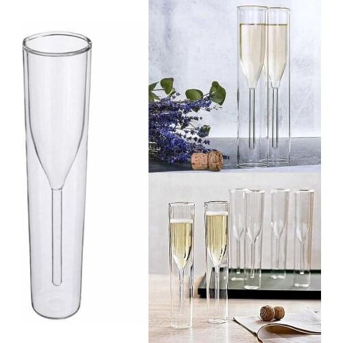 Creative Double-layer Cocktail Glass European Style Tulip Winebowl Champagne Glass Glass Crystal Sparkling Glass