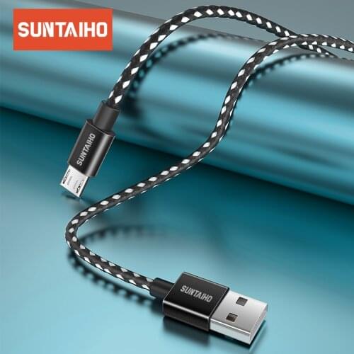 Micro USB Cable 2.4A Nylon Fast Charge USB Data Cable for Hua Wei Samsung Xiaomi Android Mobile Phone USB Charging Cord STH Cabl