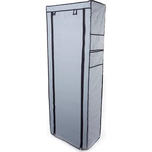 Fashionable Room-saving 9 Lattices Non-woven Fabric Shoe Storage Shoe Rack Gray