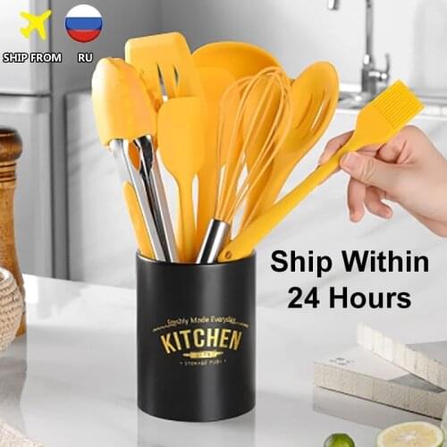 Silicone Handle Kitchenware Set Non-Stick Pan Silicone Tool Special High Temperature Resistant Spatula Stir-Frying Scoop Spoon