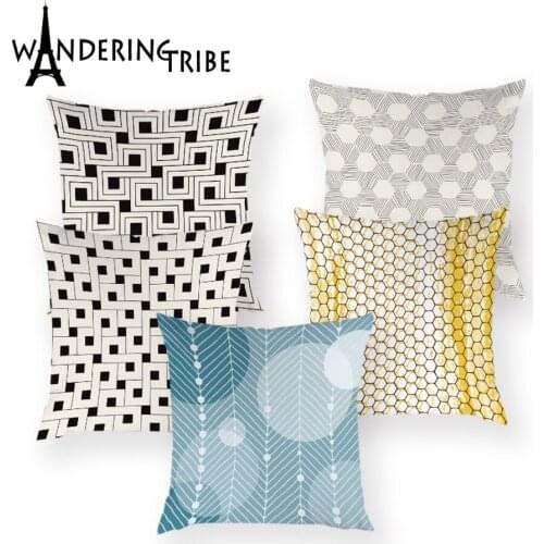 Scandinavian Stripe Home Decor Cushion Cover Boho Geometric Decorative Pillow Case Luxury Throw Pillows Cushions Covers for Car