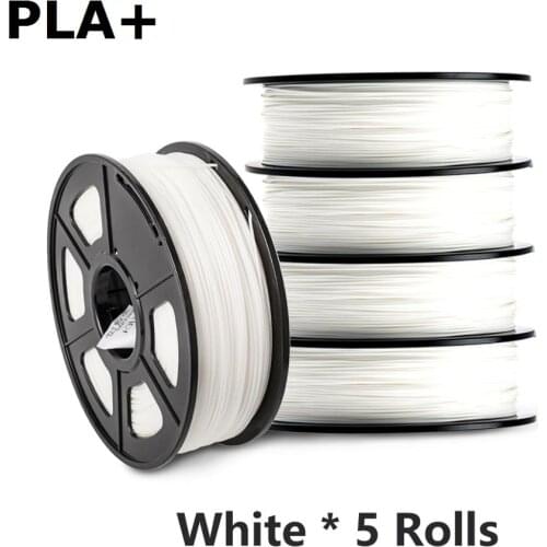 PLA Plus 3D Filament 1kg 5 Rolls 1.75mm 2.2LBS High Toughness PLA+ 3D Printing Material 5kg FDM 3D Printer Filaments Wholesale