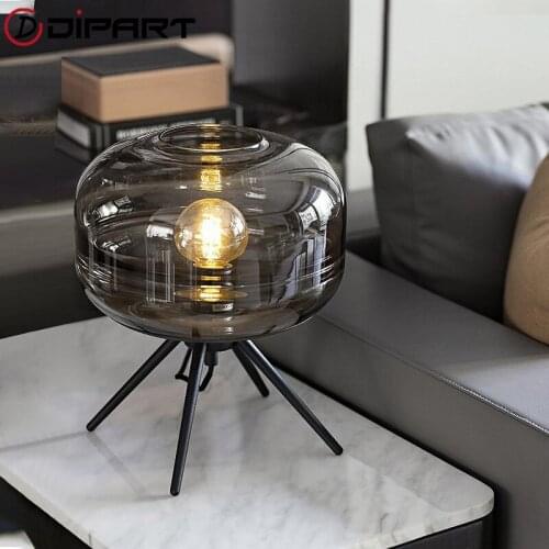 Nordic Modern Desk lamps lighting bedroom Transparent glassFixtures bedside study LED lights Novelty table lamps
