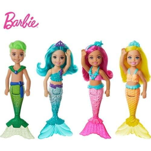 Original Barbie Doll Rainbow Dreamtopia Mermaid Little Kelly GJJ85 Girl Princess Playset Child Pocket Toys Birthday Gift