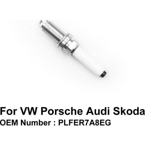 COWTOTAL Platinum Spark Plug for Volkswagen Tiguan Golf Skoda Octavia Porsche 911 Boxster Cayenne OE PLFER7A8EG ( Pack of 4 )