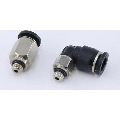 1 pcs Black Pneumatic Mini Elbow PC/PL 4mm 6mm series Fast Air Pipe micro connectors