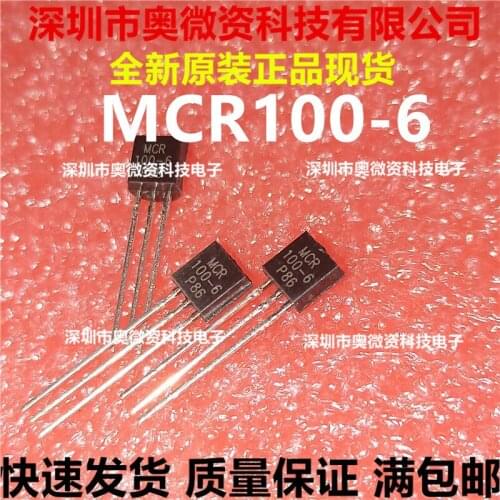 100% Original In Stock New MCR100-6 MCR100 1A 400V TO-92 (10) 10pcs/lot