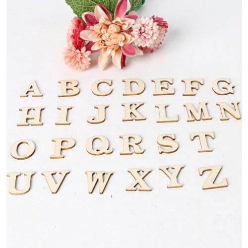 124Pcs/set Wooden Capital Letter Wood Lower Case Letters Wooden Numbers for Arts Crafts DIY Decoration Displays