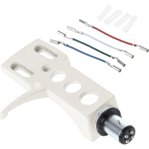 Turntable Headshell Mount Universal LP Phono Cartridge Replacement Phonograph Head Holder Stylus Lead Wire