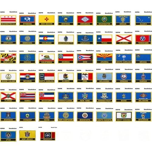 U.S.A Rectangle Shape Flag patches embroidered flag patches national flag patches for clothing DIY Decoration