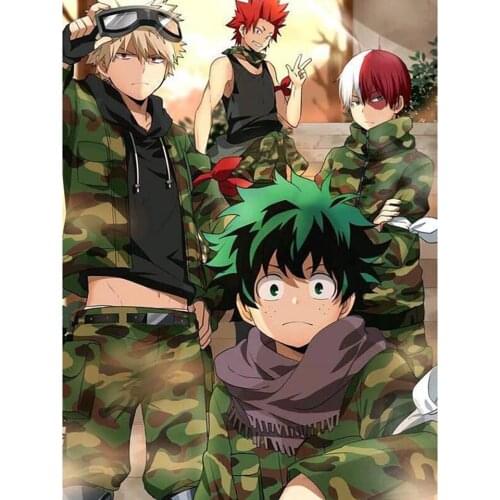 DIY Diamond Home Decor Wall Painting Cross Stitch My Hero Academia Anime Sticker Picture 5D Full Square Drill Beadwork Embroider