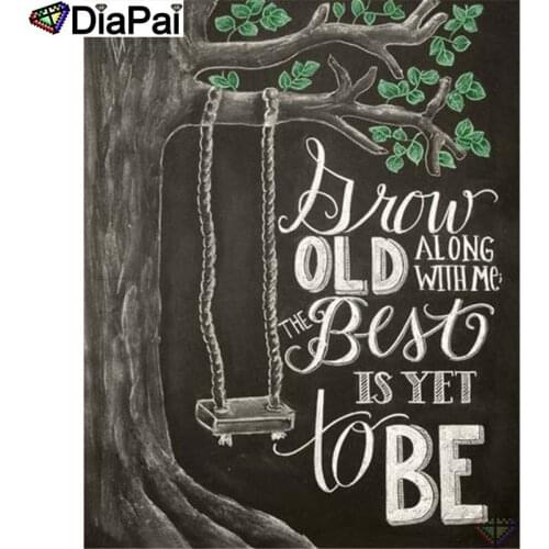 DIAPAI Diamond Painting 5D DIY 100% Full Square/Round Drill"Text pattern scenery"Diamond Embroidery Cross Stitch 3D Decor A25103