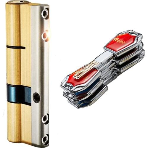 C-class lock core Cylinder European Standard Universal Stainless steel Security Door Gate lock cylinder With 10pcs Keys